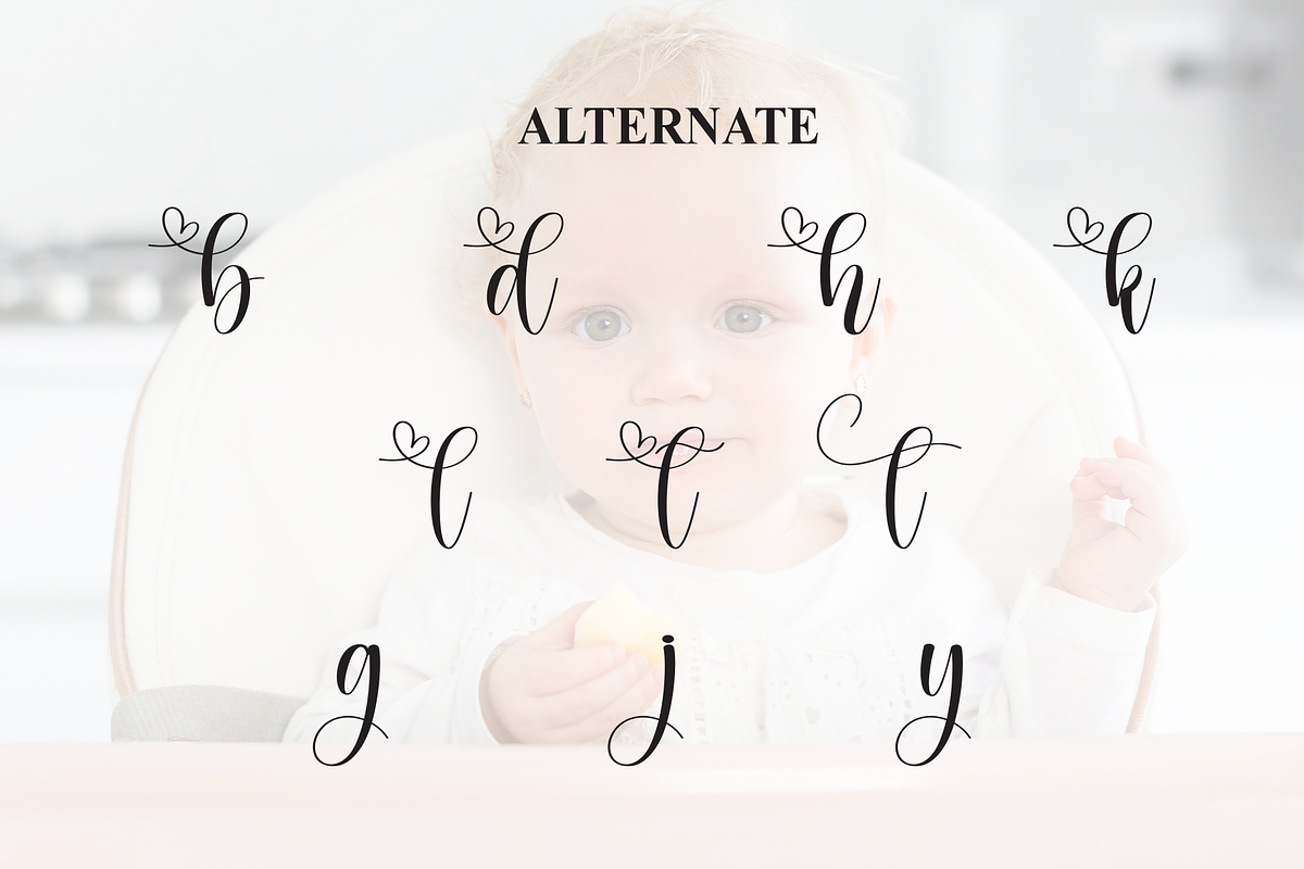 Baby Cute | Script Font, a Handwritten Font by Scratchones (Photo 8 of 9)