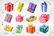 Watercolor gifts collection., a Texture Illustration by LeiaSW (Thumbnail 2 of 6)