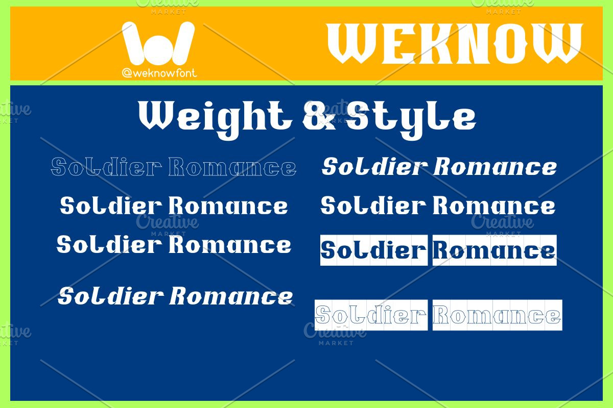 Romance Soldier font, a Font by weknow (Photo 7 of 8)