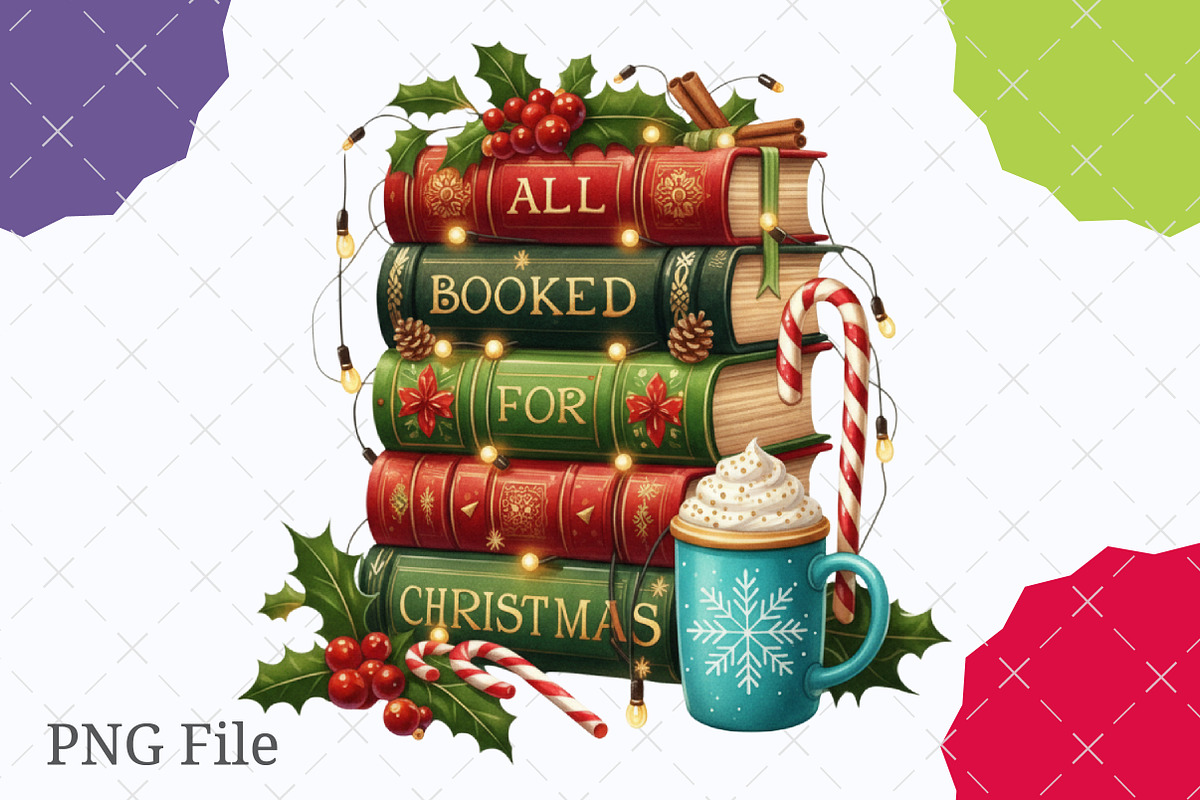 All Booked for Christmas PNG Clipart, an Illustration by designcity5 (Photo 1 of 4)