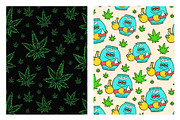 Marijuana Seamless Pattern Bundle 2, a Pattern Graphic by Slavko Kahovsky (Thumbnail 3 of 9)