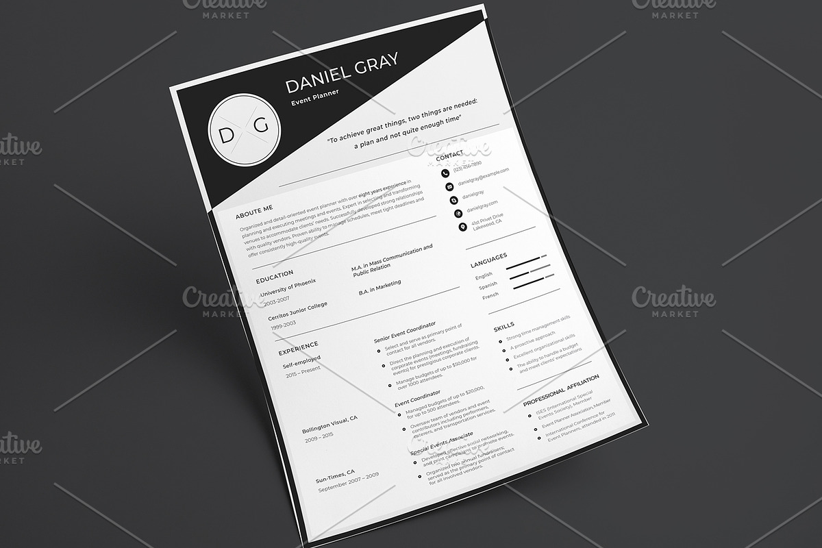 Event Planner Resume, a Resume Template by MotoCMS (Photo 2 of 2)