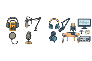 Recording equipment and audio gear, a Technology Illustration by ZinetroN