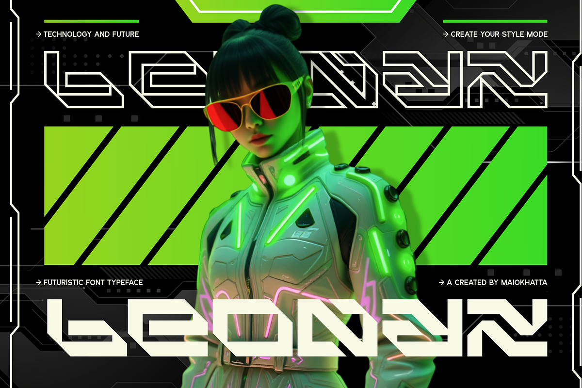 Kaeshi - Modern Techno Typeface, a Handwritten Font by MaikoHatta (Photo 3 of 8)