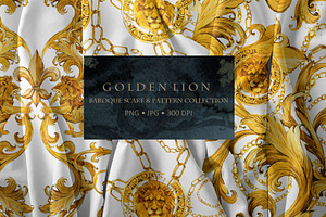 Golden Lion: Baroque Scarf & Pattern