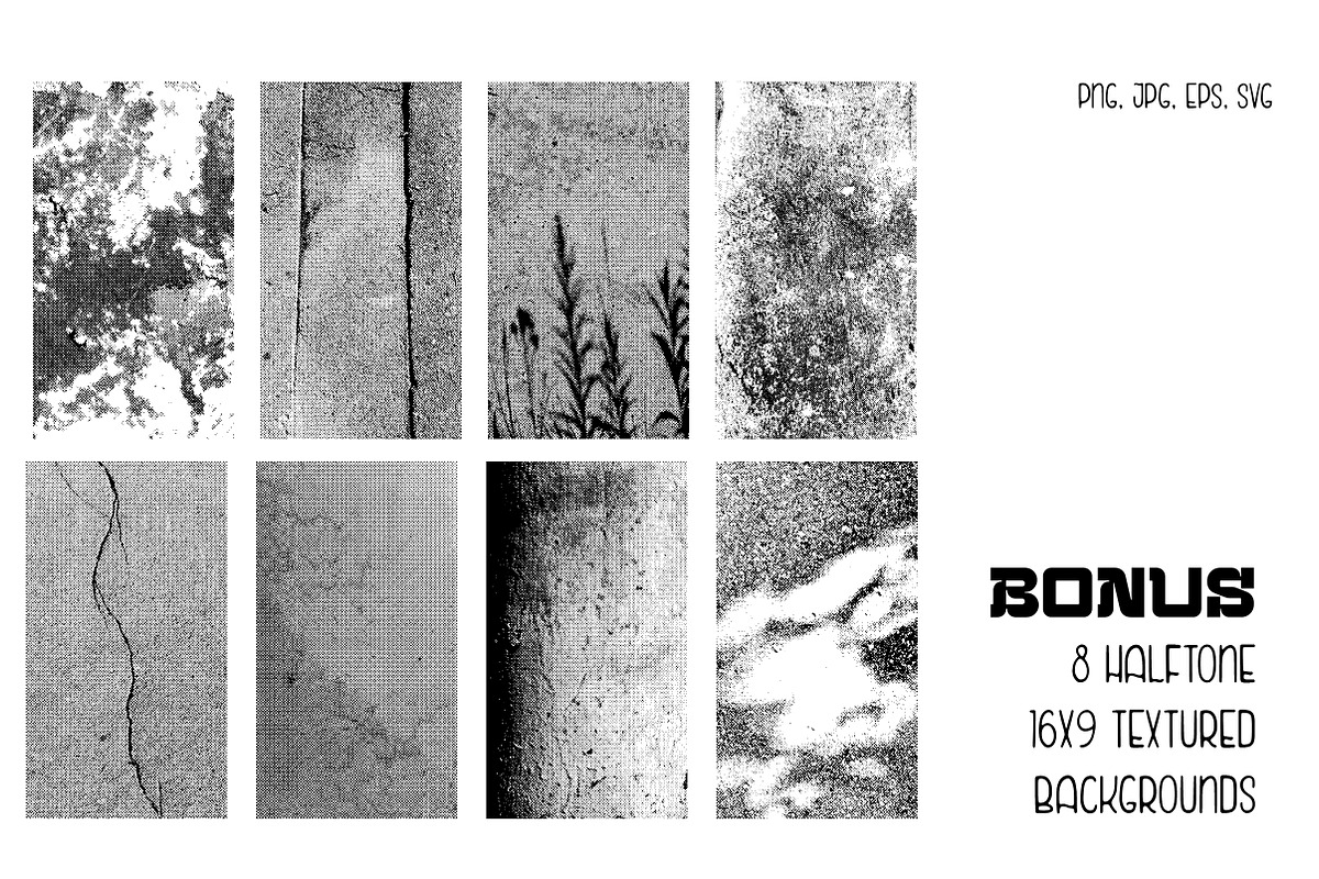 Retro halftone Halloween collection, a Texture Illustration by Lana Sham (Photo 11 of 20)