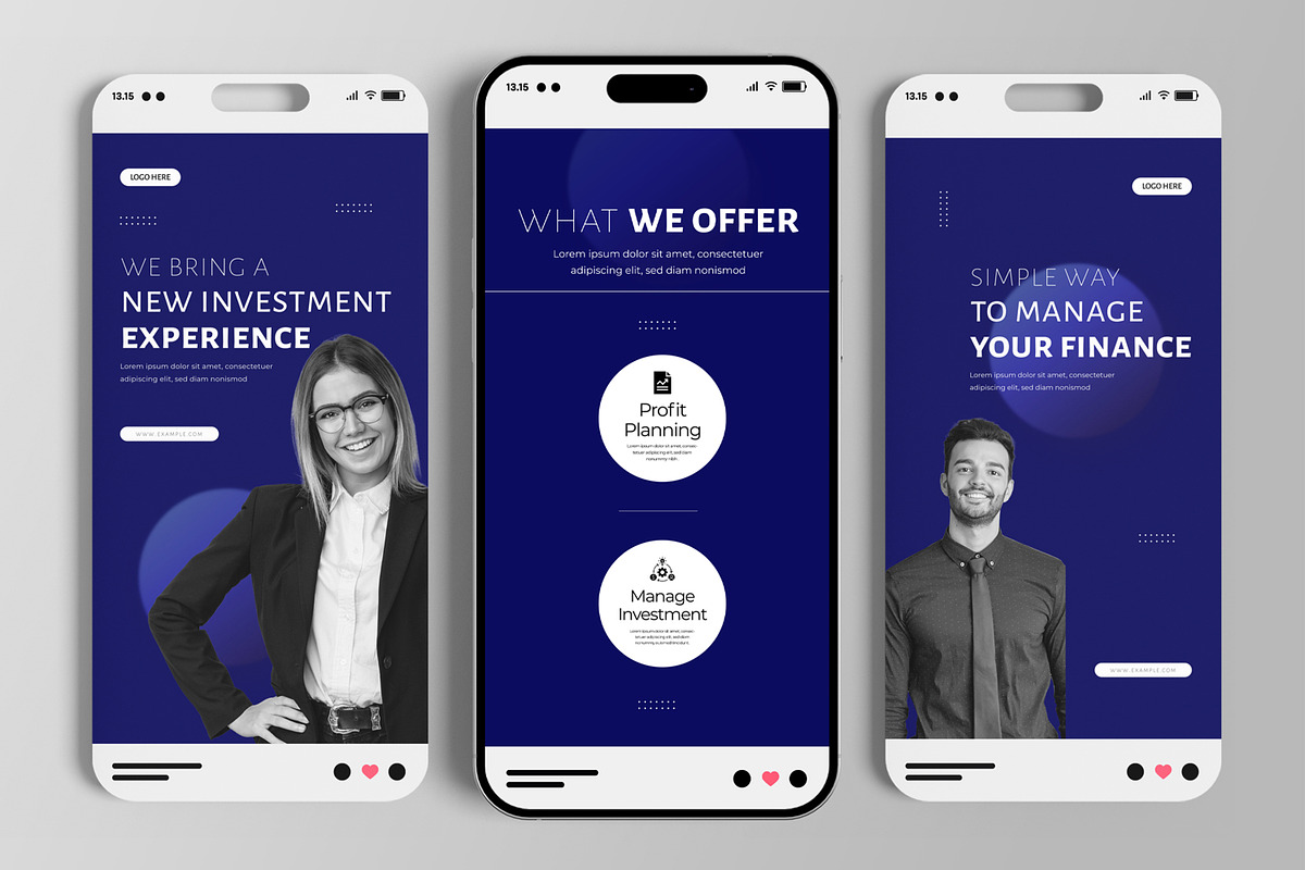 Modern Finance Social Media Story, a Social Media Template by MightyDesign (Photo 2 of 6)