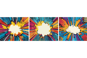 Retro comic background cartoon, an Illustration by Valerie Bodnar