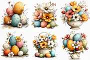 Spring Easter Watercolor Clipart, an Illustration by Craft Nest (Thumbnail 5 of 11)