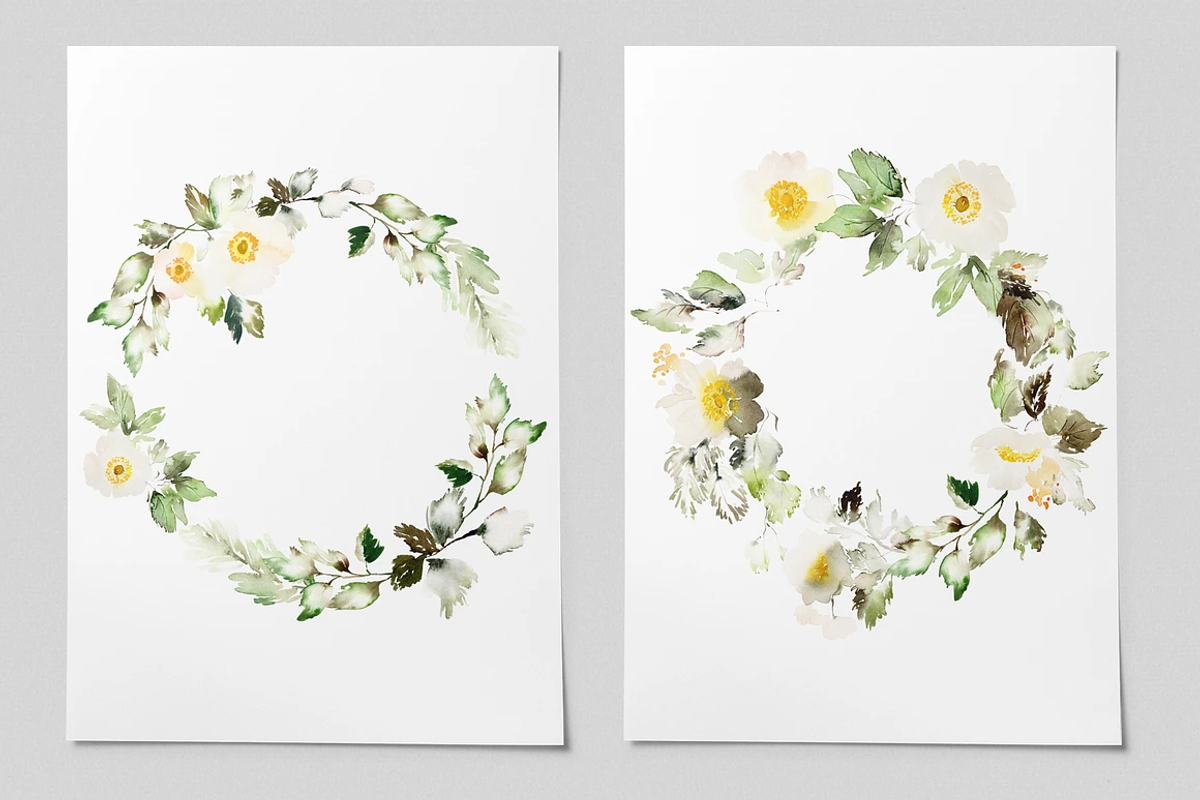 4-in-1 Watercolor Floral Bundle 03, an Illustration by Karma (Photo 21 of 33)