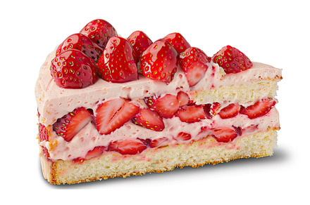 delicious strawberry cake slice ai, a Background Photo by pikepicture