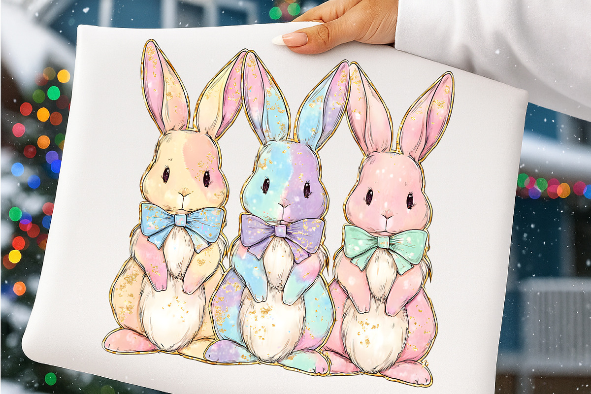 Bunny Coquette Bow PNG, Brushstroke, an Illustration by SinaCreation (Photo 4 of 7)