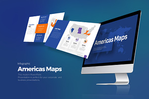 Americas Maps Google Slides, a Presentation Template by Stock Shape