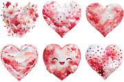 Valentine's Day Heart Clipart, an Illustration by CraftArtStudio (Thumbnail 5 of 6)