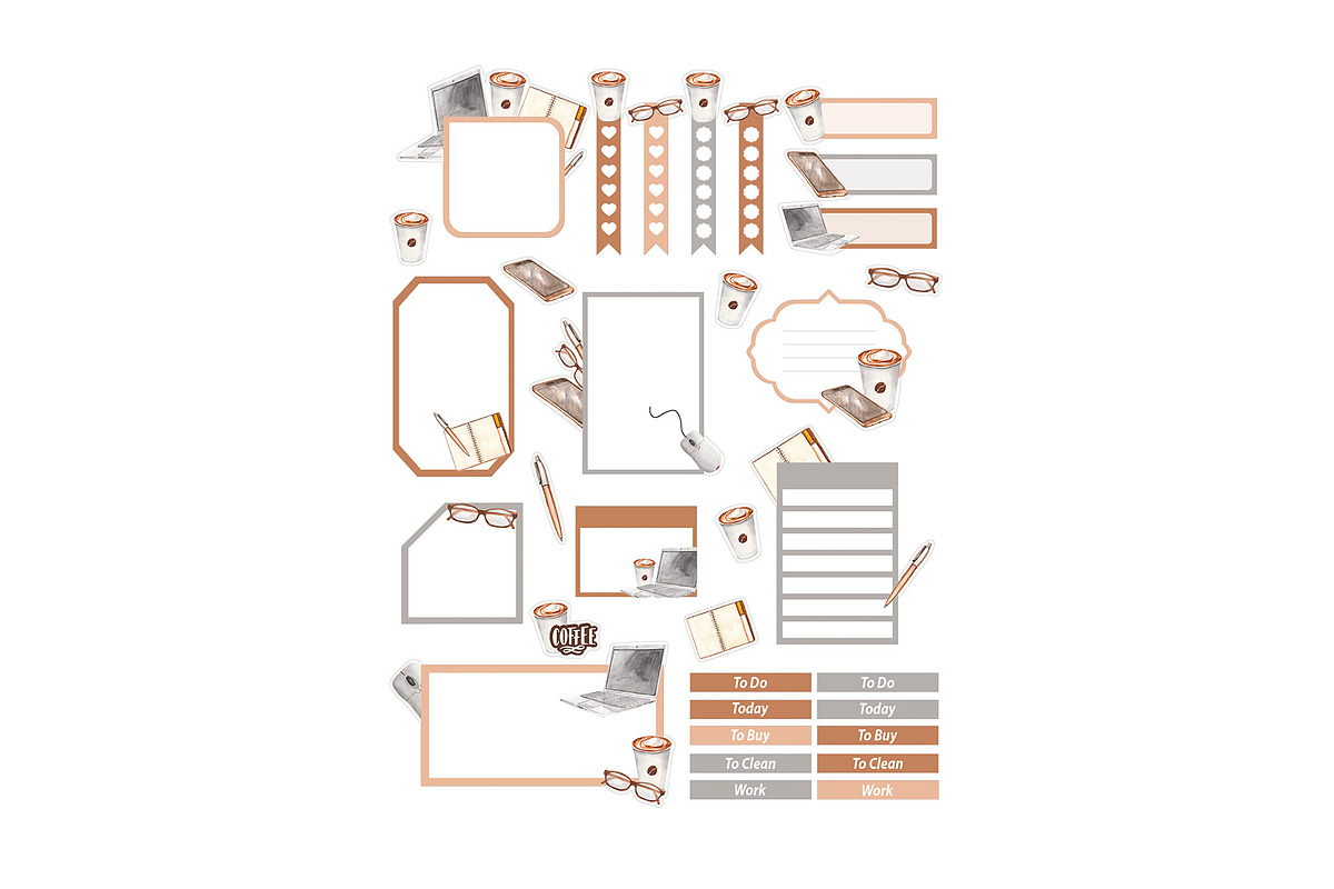 Tech-themed Planner Stickers, a Design Template by DigitalDesignAI (Photo 7 of 13)