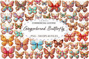 Gingerbread Cookie Butterfly Clipart, an Illustration by designcity5 (Thumbnail 1 of 5)