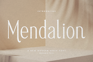 Mendalion A New Modern Serif Font