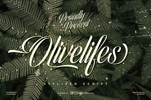 Olivelifes Script Font, a Script Font by alit design