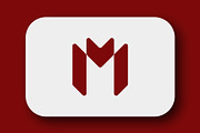 Modern Red M Logo on White Backgroun, a Branding & Logo Template by Salman Shop (Thumbnail 1 of 4)