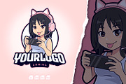 Editable Gamer Girl 2 Logo Set, a Branding & Logo Template by tkzgraphic (Thumbnail 2 of 2)