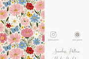 Seamless Cottage Garden Pattern, a Pattern Graphic by Pati Charm Studio (Thumbnail 5 of 6)