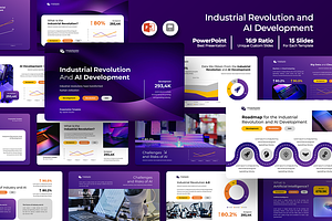 Industrial Revolution AI Development, a Presentation Template by Iqsiart Studio