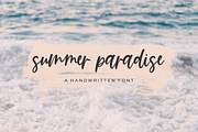 Summer Paradise Script, a Script Font by Beck McCormick (Thumbnail 1 of 10)