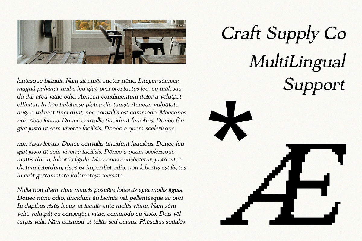 Ascella Pixel, a Serif Font by Craft Supply Co. (Photo 6 of 8)