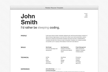 Reskee Resume Bootstrap 4 Template, a Bootstrap Template by Cardeo