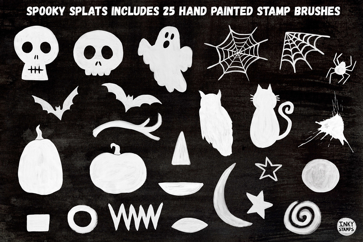 Halloween Stamp Brushes - Procreate, a Brush Add-On by INKY STAMP BRUSHES (Photo 2 of 10)