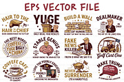 Funny Trump Satire Sticker Bundle, an Object Graphic by NH graphic (Thumbnail 1 of 3)