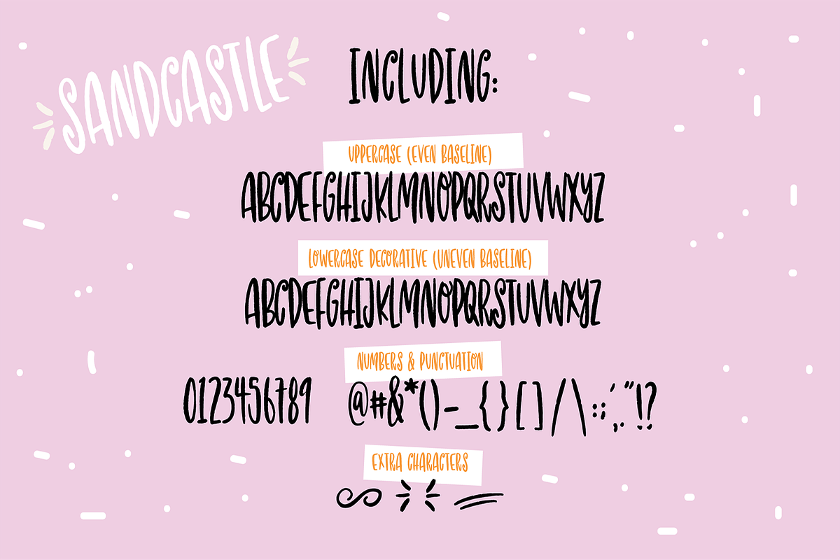 SANDCASTLE Hand Lettered Brush Font preview 3
