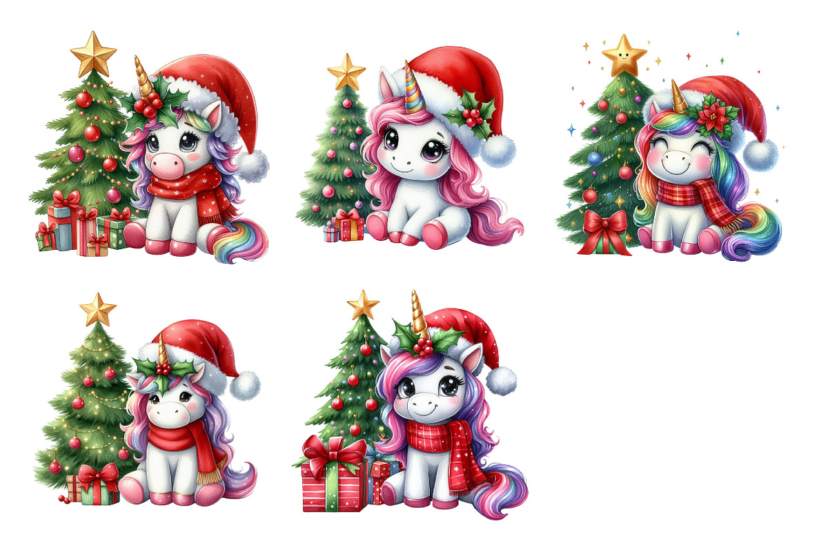 Christmas Unicorn, an Illustration by Design Market (Photo 5 of 5)