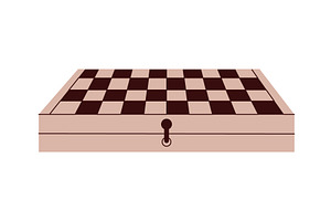 Closed chess board box icon in, an Object Illustration by GraphiShop