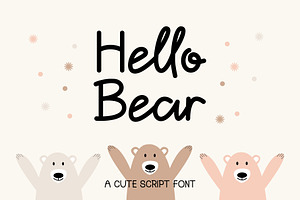 Hello Bear | Cute Script Font