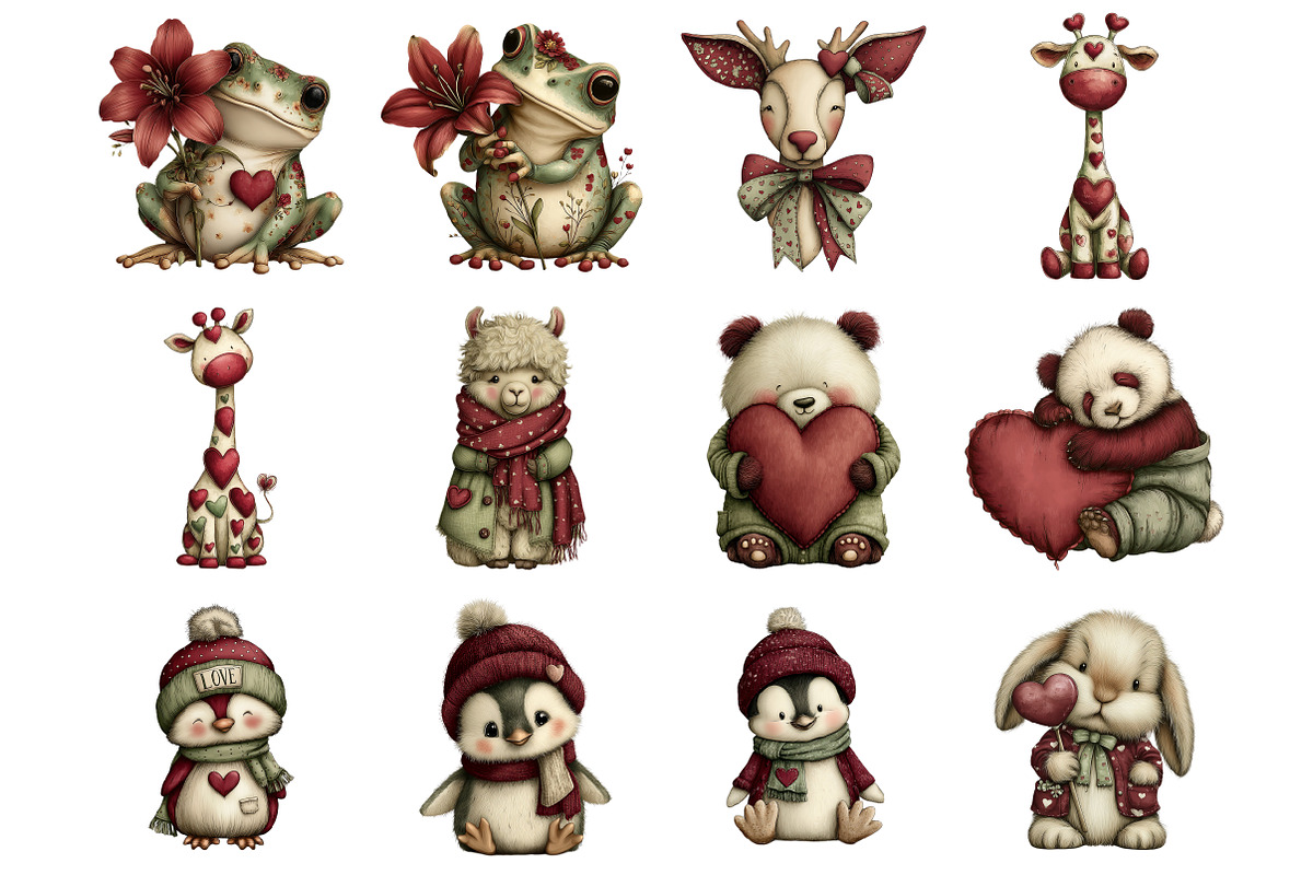 Valentine's Whimsical Animals, a Graphic by CitraGraphics (Photo 3 of 4)