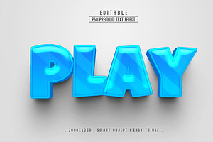 Play 3d Editable Text Effect Style