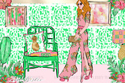 Palm Springs Tropical Clipart, an Animal Illustration by Libby Wishes (Thumbnail 18 of 19)