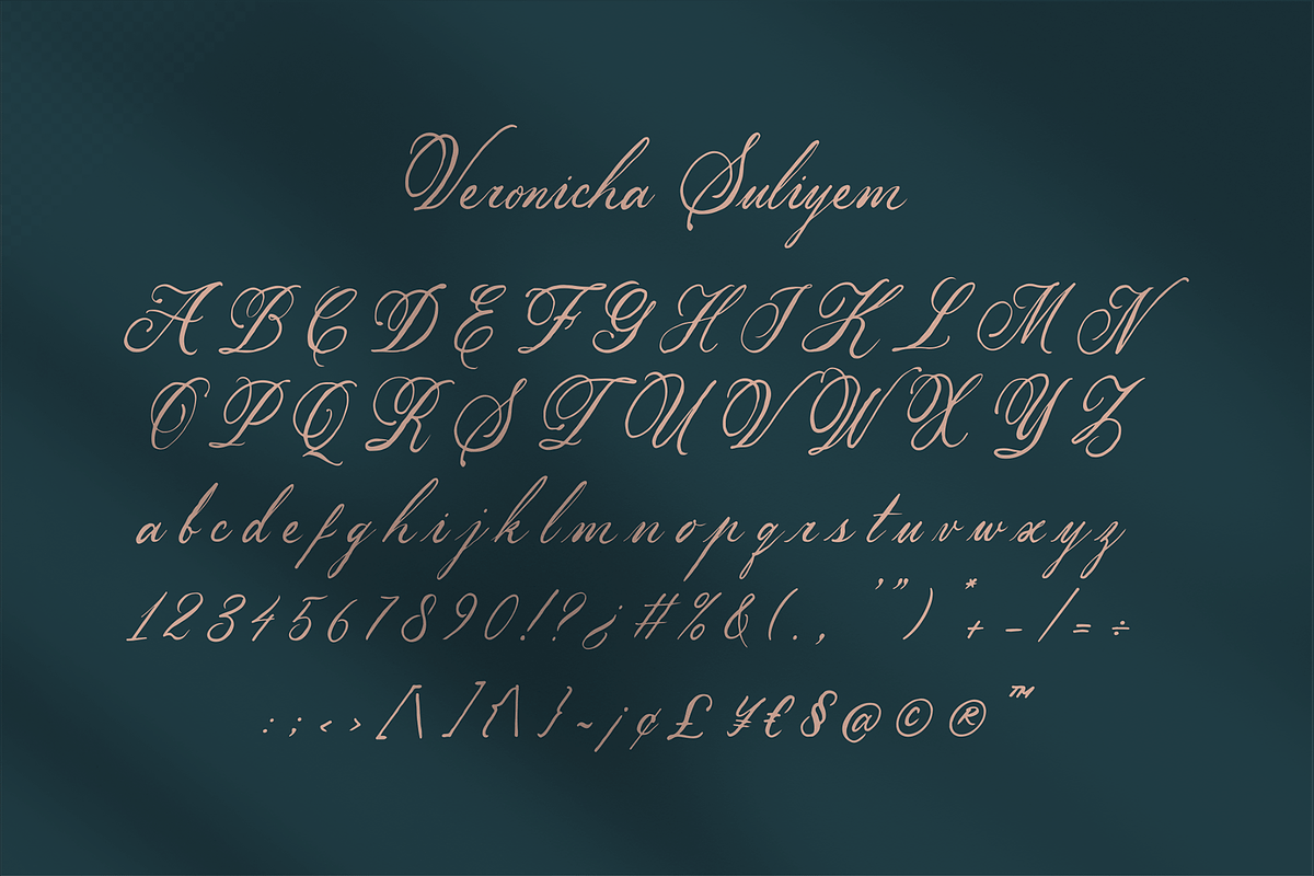 Veronicha Suliyem–Handwritten Script, a Script Font by overlaytemplates (Photo 4 of 5)