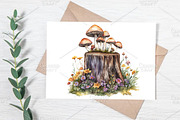 Watercolor Spring Stump Clipart PNG, an Illustration by Canvas Craft (Thumbnail 6 of 7)