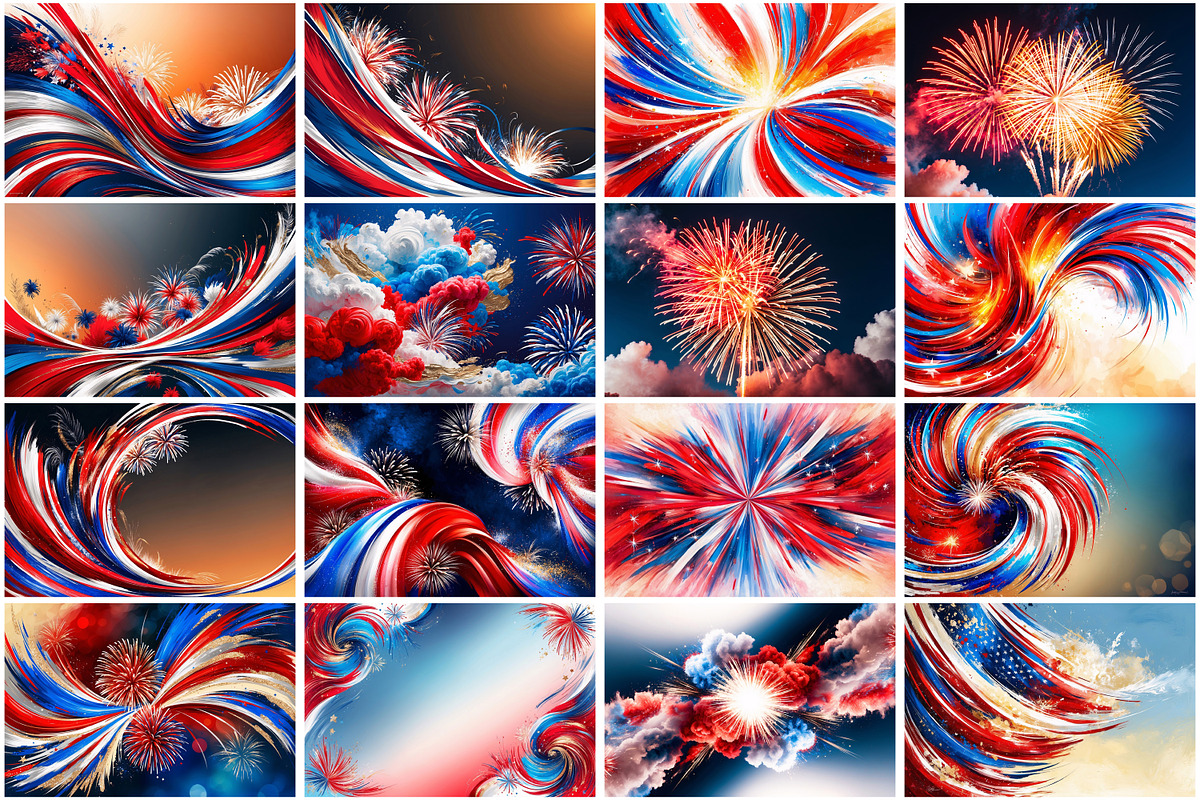 4th of july Digital Paper, a Texture Graphic by Forhadx5 (Photo 6 of 8)