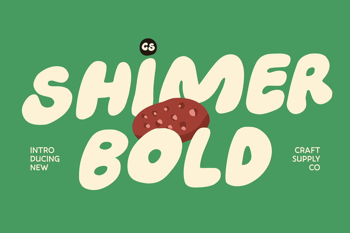 CS Shimer – Bubble Font, a Sans Serif Font by Craft Supply Co. (Photo 1 of 8)