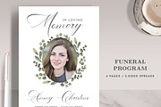 Funeral/ Memorial Program Card FP007, a Flyer Template by Draca Design Co (Thumbnail 1 of 3)