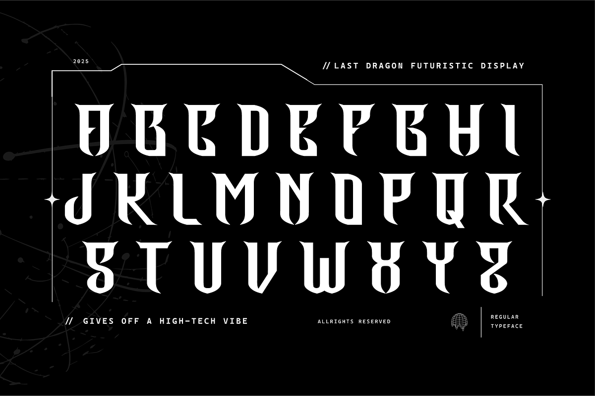 VB Sortina - Futuristic Display Font, a Sans Serif Font by VALIANTBROTHA (Photo 2 of 11)