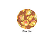 Watercolor Pear Seamless Patterns, a Food Illustration by OlDm_Shop (Thumbnail 10 of 10)