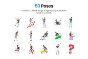 Character Man – Set of 50 Poses, a Person Illustration by 3DMask (Thumbnail 3 of 6)