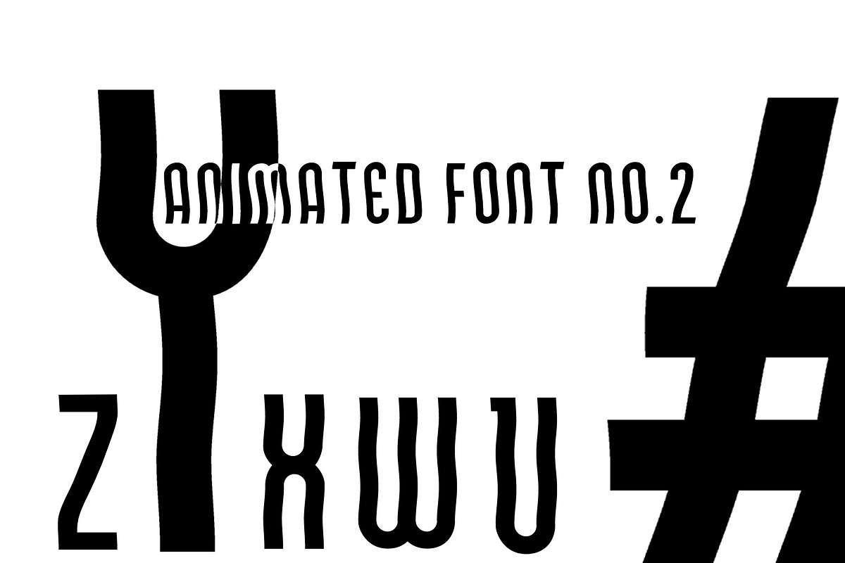 Animated Wavy Strong Sans Serif Font preview 5