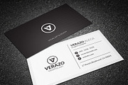 Minimal Black & White Business Card, a Business Card Template by Verazo (Thumbnail 2 of 3)