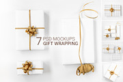 GIFT WRAP MOCKUPS | PSD, a Packaging Mockup by bazarova (Thumbnail 1 of 10)