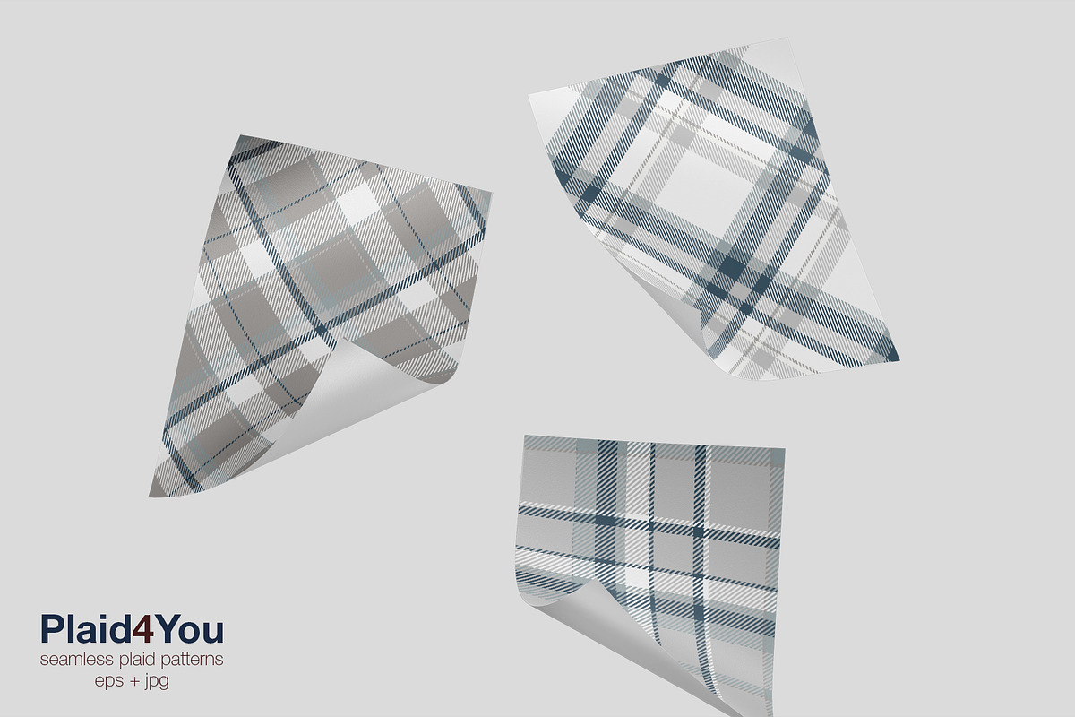 #115 Plaid Pattern in Light Grey, a Pattern Graphic by Plaid4You (Photo 4 of 8)